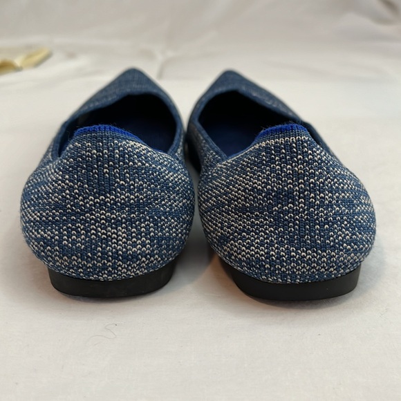 Rothy’s The Point Flat Indigo Heather Sz 7 W Blue Slide Sandals - Picture 6 of 8